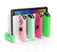 Switch Charger Dock for Nintendo Switch/OLED, Charging Station for Joy-Con 4 Controller, with LED Display, Charge up to 4 Joycon Controllers for Nintendo Switch/OLED
