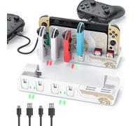 Switch Controller Charging Dock Compatible with Nintendo Switch OLED-The Legend of Zelda: Tears of The Kingdom Edition & Switch Model Joycon, Charging Station for 6 Joycons, Stand