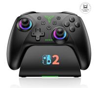 Switch Controller for Nintendo Switch/Lite/OLED, Hall Effect Joystick Switch Wireless Pro Controller Work with iOS/Android/PC with LED Light, Programmable,1000mAh Battery, TURBO & Wakeup