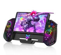 Switch Controller with LED and Hall Joystick for Nintendo Switch/OLED, One-Piece Wired Switch Pro Control with Turbo/4 Game Slot/Vibration, Handheld Joypad Controller for Nintendo Switch Controller