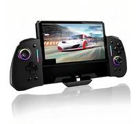 Switch Controllers for Nintendo Switch/OLED Controller,Full-Size Grip Controller for Handheld Mode,Ergonomic Design One-Piece Joypad, 6-Axis Gyro, Turbo, Mapping,Motion Control,(Transparent)