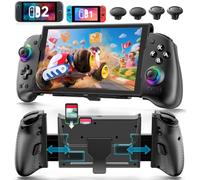 Switch Controllers for Nintendo Switch2/Switch/ OLED, One-Piece Stretchable Switch Joypad Handheld Replacement for Switch Pro Controller with RGB Lights Color, Turbo, Macro, TMR Joystick