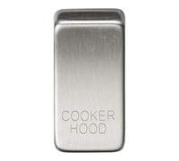 Switch Cover "Marked Cooker Hood" - Brushed Chrome