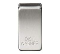 Switch Cover"Marked Dishwasher" - Brushed Chrome