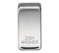 Switch Cover"Marked Dishwasher" - Polished Chrome