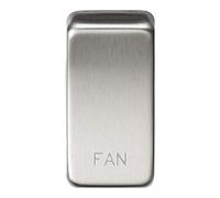 Switch Cover "Marked Fan" - Brushed Chrome
