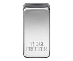 Switch Cover"Marked Fridge/Freezer" - Polished Chrome