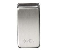 Switch Cover "Marked Oven" - Brushed Chrome