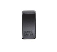 Switch Cover "Marked Tumble Dryer" - matt Black