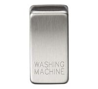 Knightsbridge GDWASHBC Switch Cover "WASHING MACHINE" - Brushed Chrome