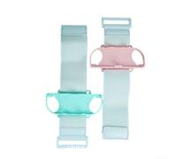 Switch Dance Wristband 2 Pack for Joy Con - Compatible with Just Dance 2025 & Zumba Burn It Up - Adjustable ABS Fitness Strap for Adults Kids Red Blue(light blue)