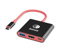 Switch Dock for Nintendo Switch and OLED, 3 in 1 USB C Digital AV Adapter Converter with 4K HDMI PD 100W Charging USB 3.0 Port, Switch Docking Station for TV, MacBook Pro, Steam Deck, etc