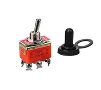 Switch E-TEN1322 Toggle Switch 6 Pin Head 3 Grade Switch Double Pole Double Throw Toggle Switch Power Supply 1pcs(With Cap)