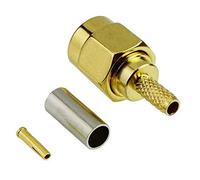 Switch Electronics 10 Pcs SMA Straight Crimp Plug Connector RG174 Networking WIFI
