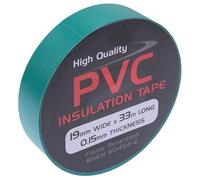 Switch Electronics 19mm x 33m Coloured PVC Insulation Insulating Self Adhesive Tape BSEN 60454-2 (Pack of 2, Green)