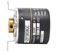 Switch Encoder 38mm Incremental Rotary 8mm Half Hollow Shaft Photoelectric Optical 10-1024-1800-2500-3600 PPR 5-24VDC(Cable Side Outlet,2000 2500ppr)
