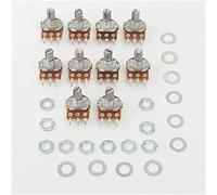Switch Encoder WH148 Linear Potentiometer 15mm Shaft 3pin with Nuts and Washers,Rotary Switch B1K B2K B5K B10K B20K B50K B100K B250K B500K B1M Resistor elements (Size : 100K Ohm)