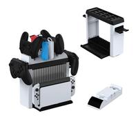 Switch Games Organizer Station with Controller Charger,AriKroii Charging Dock for Switch/OLED Joycons,TV Dock, Pro Controller,Accessories Kit Storage with 12 Game Slots