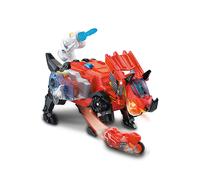VTech Switch and Go Dinos Hero the Triceratops, Interactive Dinosaur Toy with Lights and Sound Effects, Transform Dino into Fire Engine, For Kids 3, 4, 5, 6 Plus, English Version