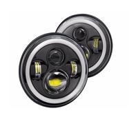 Switch Ignition Lock For Land For Rover 90/110 For Land For RoverRange For Rover For County For Classic Sport 7" Inch Led Car Headlight H4 DRL Headlamp(2X Black halo)