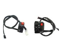 Switch Indicator 7/8" 22mm Motorcycle Switch Handlebar Control For Universal Motorbike Horn Button Turn Signal Electric Fog Lamp Light Start(Black 2in1)