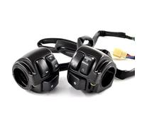 Switch Indicator Motorcycle Handlebar Control Switch Compatible With SOFTAIL For DYNA For SPORTSTER 1996-2012 Headlight Turn Signal Horn Gear Button(Black)