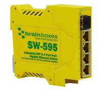 SWITCH, INDUST 1XSFP/4 PORT POE+GIGABIT; SW-595 (BRAINBOXES) Qty X 1