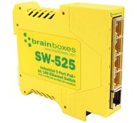 SWITCH,INDUSTRIAL 5 PORT POE+ ETHERNET; SW-525 (BRAINBOXES) Qty X 1