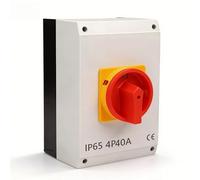 Switch, IP65 16A Rotary Isolator Disconnector 4 Pin Main Switch with Fire-Resistant Housing 18 kW Outdoor Switch with Sterling Silver Contacts for Connecting and Disconnecting Small Circuits