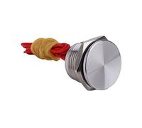 Switch IP68 Waterproof Momentary Latching Switch 16/19/22mm Metal Reset Self-loc Piezo Touch Switch - / Standard: Stainless Steel)(19mm piezo switch-Aluminum anodize,Momentary(reset))