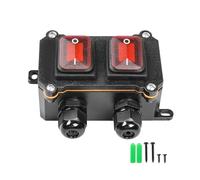 Switch Junction Box 220V 30A/16A ON-OFF Rocker Toggle Dual 1Pcs(6,30A 250V)