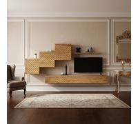 Switch Lamel X Modern Living Room Wall Unit With Cabinets And Shelving Wotan