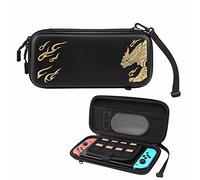 Switch Lite Carrying case-Newest Switch Monster Hunter Sires Hard-shell Pouch Bag with Shoulder Strap for Nintendo Switch Lite Console & Accessories with 8 Game Cartridges
