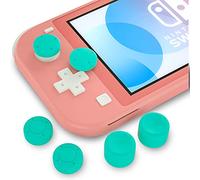 Switch Lite Thumb Grips - Turquoise Joystick Caps for Nintendo Switch Lite, Soft Anti-Slip Thumb Stick Covers, Multiple Sizes for Better Grip & Control