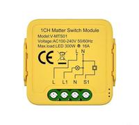 Switch Module for Home Automation | /2/3 Gang for Relay Circuit Breaker | WiFi Control | IEEE 802.11b/g/n | Compatible with 2.4GHz Network and Mobile App(1CH)