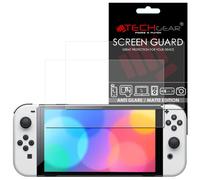 TECHGEAR Switch OLED Anti-Glare Screen Protectors [Pack of 5] MATTE LCD Screen Protector Guard Covers with Cleaning Cloth & Applicator Card Compatible for Nintendo Switch OLED 7" 2021
