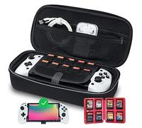 Switch OLED Controller Grip, Ergonomic Controller for Switch OLED and Switch with Gravity Induction of Six-Axis Gyroscope, Double Motor Vibration, Large Grip with Storage Bag and Game Card Case