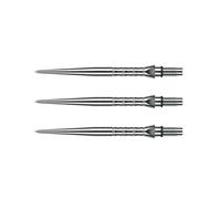 WINMAU - Switch Points - Carbon Steel Tip - Threaded Rapid-Change Mechanism - 1 Set per Pack - Wave Silver Effect 40mm - Professional Darts Accessories
