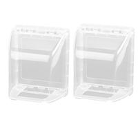 Switch Socket Protective Cover Weatherproof Wall Switch Socket Cover White 12x10x8.5cm Pack of 2