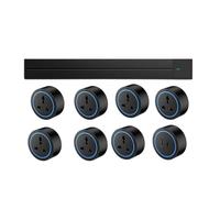 Switch Socket Strip, Slide Rail, Mobile Socket, Kitchen Socket Strip, Power Socket, Anti-Electric Shock Track Socket,Black-100cm