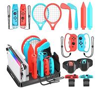Switch Sports Accessories Bundle with Organizer Station for Nintendo Switch/ OLED Console & Joy-con, Storage and Organizer for Switch Sports Games, Family Sports Games Accessories Kit, Not Switch 2