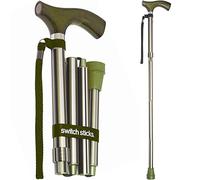 Switch Sticks Aluminum Adjustable Folding Cane and Walking Stick collapses and adjusts from 32 to 37 inches, Huntington