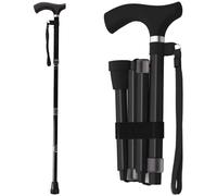 Switch Sticks Aluminum Adjustable Folding Cane and Walking Stick collapses and adjusts from 32 to 37 inches, Black