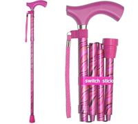 Switch Sticks Aluminum Adjustable Folding Cane and Walking Stick collapses and adjusts from 32 to 37 inches, Tango