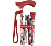 Switch Sticks Luxury Folding Walking Stick Berlin Design with Carry Bag