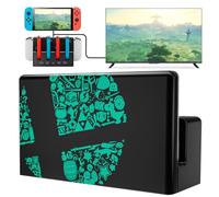 Switch TV Dock Compatible with Nintendo Switch/OLED Jopads Charger, Switch Docking Station Support 4K/1080P HDMI, Switch Dock Replacement Switch Charging Dock with 7 LED Colors/Type C/USB ports, Black