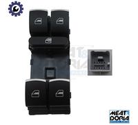 Window lift switch Left Front 26135 MEAT & DORIA for VW PASSAT B7 TOURAN GOLF VI