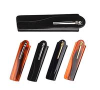 Switchblade Comb, Foldable Stainless Steel Hair Comb with Automatic Push Button Metal Spring Jump Brush for Beard Mustache, Men Oil Hair Styling Accessories (3# M, Multicolor, 5pcs)