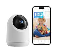 SwitchBot 3K/5MP Indoor Camera - Pan/Tilt Baby & Pet Monitor, 2.4G Wi-Fi, Night