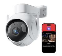SwitchBot 3K Outdoor Security Camera, PTZ Camera with AI Video Search, Scene Alerts & Daily Activity Reports, 360° Auto Tracking, 2.4GHz Wi-Fi, Works with Alexa, Google Home & Home Assistant via RTSP